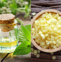 Peppermint and a beeswax base
