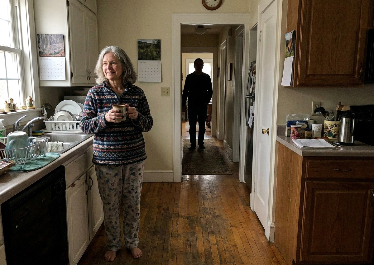 Slot 5 TRANSFORMATION · bare feet crossing kitchen, resolved